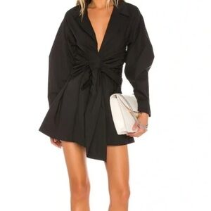 L'Academie Elegant Black Long Sleeve Dress